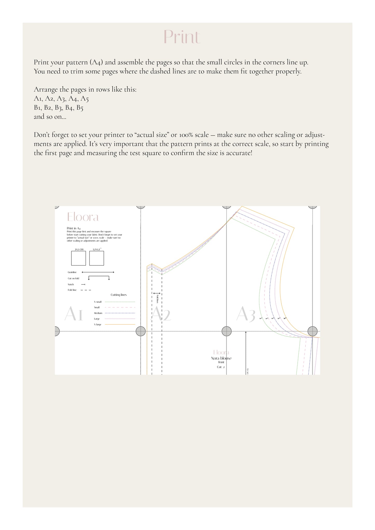 Nora blouse - digital sewing pattern