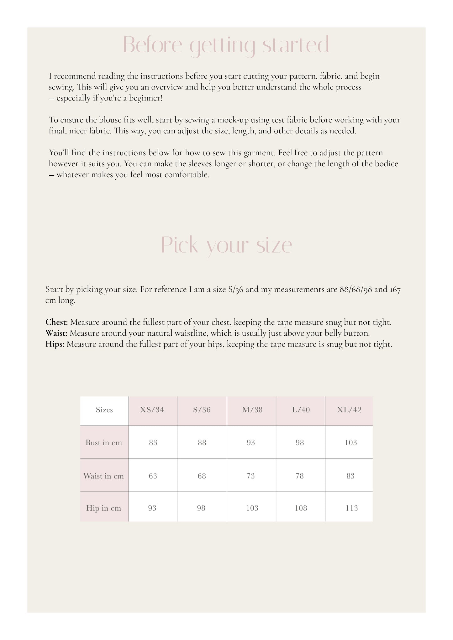 Bella top - digital sewing pattern