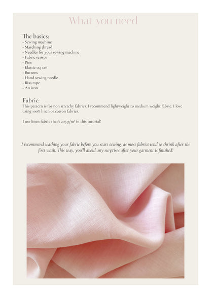 Bella top - digital sewing pattern